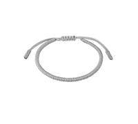 True Rebels Herren Textilarmband grau Zugverschluss 15,0-23,0 cm