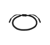 True Rebels Herren Textilarmband schwarz Zugverschluss 15,0-23,0 cm