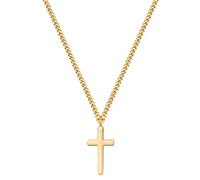 True Rebels Kreuz aus Edelstahl in gelbgold 50,0 cm Basiskette + 5,0 Verlängerung Herren