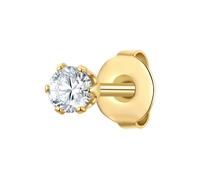 True Rebels Ohrstecker aus Edelstahl in Gelbgold mit Zirkonia 4,3 mm Herren