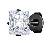 True Rebels Ohrstecker aus Edelstahl in Schwarz mit Zirkonia 8,9 mm Herren