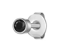 True Rebels Ohrstecker aus Edelstahl in Silber mit Zirkonia 3,7 mm Herren