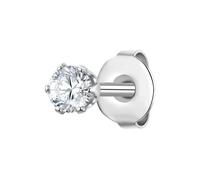 True Rebels Ohrstecker aus Edelstahl in Silber mit Zirkonia 4,3 mm Herren