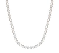 True Rebels Perlen-Kette aus Edelstahl in Schwarz mit Perle (synth.) 60 cm Herren