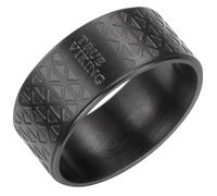 True Rebels Herren-Ring Edelstahl schwarz - Ring Muster Kelten Edelstahlring Männerschmuck