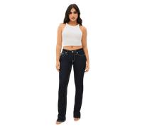True Religion Damen Becca Mid Rise Bootcut Flap Big T Stitching Jeans für Frauen - Body Rinse, Körperspülung, 24