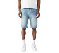 True Religion Bobby Super T Herren-Shorts, Hufeisen-Detail, Logo-Detail, Party Pulse, mittlere Waschung, Größe 34