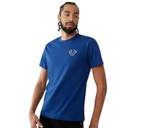 True Religion Brand Jeans Men's Buddha Crewneck Tee, Cobalt Blue, L