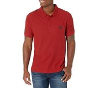True Religion Damast-Poloshirt für Herren, kurzärmelig, Rote Dahlia, Klein