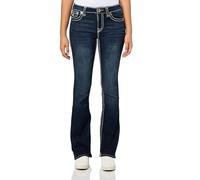 True Religion Damen Becca Mid Rise Boot Flap Super T Jeans, Dark Stone Fox, 25