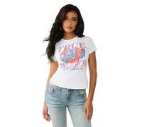 True Religion Damen Crystal Classic Crew Neck Tee - Slim Fit Crystal Logos Casual Glam, Optisches Weiß, XX-Large