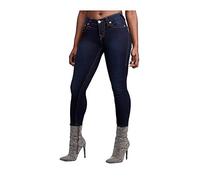 True Religion Damen Halle Mid Rise Super Skinny Fit Jean Jeans, Minimal Abrasion, 24