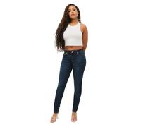 True Religion Damen Halle Mid Rise Super Skinny Fit Jeans Denim Single Needle Stitching, Indigo-Upgrade, 30