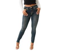 True Religion Damen Jennie Big T MR Flap Skinny, Dark Smoky Wash, 24