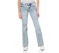 True Religion Damen Joey Lowrise Flare Jeans, Big Sandy Wash, 28 Long