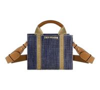 True Religion Damen Tote Bag, Women's Handbag with Adjustable Shoulder Strap and Front Pocket Mini-Box-Handtasche, Dunkles Denim