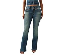 True Religion Damen Y2k Joey Mr Flare Flap Jeans, Gotham Grind, 32