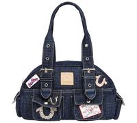 True Religion Denim-Umhängetasche, Dunkles Denim, 8H x 14W x 5D inches