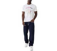 True Religion Herren Big Buddha Tee T-Shirt, Weiß, Klein
