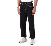 True Religion Herren Bobby Single Needle No Flap Baggy, Schwarz, 36