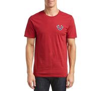True Religion Herren Buddha-Logo, kurzärmelig T-Shirt, rubinrot, L