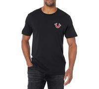 True Religion Herren Buddha-Logo, kurzärmelig T-Shirt, Schwarz, Klein