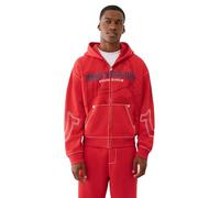 True Religion Herren Cinched Big T Zip Up Hoodie Kapuzenpullover, Trv Red, Small