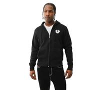 True Religion Herren Zip Up Hoodie Kapuzenpullover, schwarz, X-Large