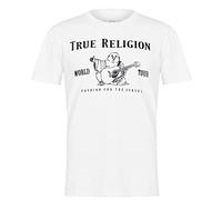 True Religion Herren Kurzärmeliges Buddha Metall T-Shirt, Optisches Weiß, L
