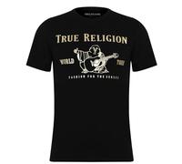 True Religion Herren Kurzärmliges Buddha-Motiv T-Shirt, Schwarz, XX-Large