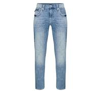 True Religion Herren Ricky Straight Fit Pattentaschen Jeans, Lichtbrecher, Bundweite: 107 cm