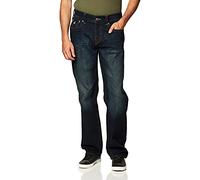 True Religion Herren Ricky Straight Leg Gesäß-Pattentaschen Jeans, Ggjd Letzter Anruf, 28W / 32L