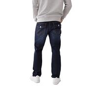True Religion Herren Ricky Straight Leg Jeans, Dark Wash Muddy Waters, 28W / 32L