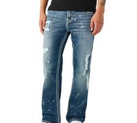 True Religion Herren Ricky Super T Flap 86,4 cm, Nocturne Drive Drk Wsh W/Rips, 54