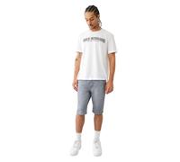 True Religion Herren Rocco Super T Flap 1/2" Overdye Shorts, Esplanade Gardens Grey Wash, 49