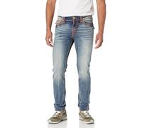 True Religion Rocco Super T Skinny Flap Jeans für Herren, Trophy Dark Wash, 58