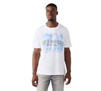True Religion Herren-T-Shirt, kurzärmelig, mit Kristall-Logo, 100% Baumwolle, weiche Haptik, Cla-Kurzarm-T-Shirt mit Rundhalsausschnitt, Optisches Weiß, 3X-Groß