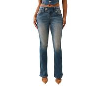 True Religion Joey Low Rise Flare Damen Jeans | Vintage Denim mit Pattentaschen & ikonischen Nähten, Strahlende Perle, 29