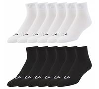 True Religion Mens Socks Ankle Socks for Men Quarter Premium Athletic Men's Socks 12 Pairs Black/White, Shoe Size 8-12,