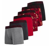 True Religion Mens Underwear Boxer Briefs, Breathable Comfortable Cotton Stretch Large Red Large
