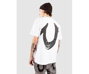 True Religion Relaxed Nu Brush T-Shirt optic white / black Herren Gr. S
