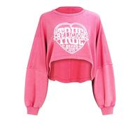 True Religion - Sweatshirt Cropped - Größe XS - pink