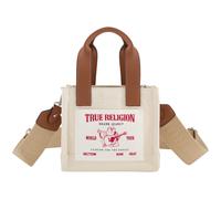 True Religion Tote Damen Mini Reise-Umh ngetasche mit verstellbarem Riemen Natur