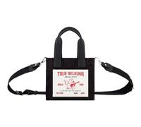 True Religion Tote Damen Mini Reise-Umh ngetasche mit verstellbarem Riemen Schwarz Denim