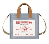 True Religion Tote Damen-Mittelgroe Reise-Umhngetasche mit verstellbarem Riemen, Blue Denim