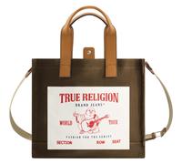 True Religion Tote Damen Mittelgroe Reise-Umhngetasche mit verstellbarem Riemen Olivgrn