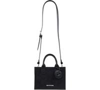 True Religion Velourstasche für Damen, strukturiert, mit verstellbarem Riemen, magnetischer Schnappverschluss, Unisex, Erwachsene, Schwarz