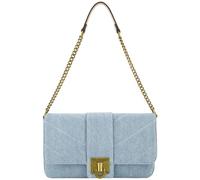 True Religion Women's Shoulder Bag Purse, Denim Mini Handbag with Chain Strap, Light Blue, TNFB0141E-450