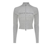 True Religion - Zip-Sweater CRYSTAL - Größe S - grau