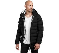 trueprodigy Herren Winterjacke Neo - Casual Puffer Jacket - Stylische warme gefütterte Steppjacke - Marken Jacke mit Reißverschluss und Kapuze matt Schwarz